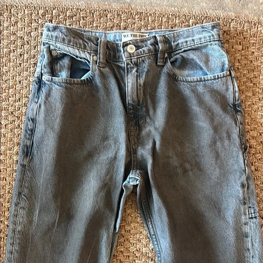 Free People Gray Relaxed Jeans